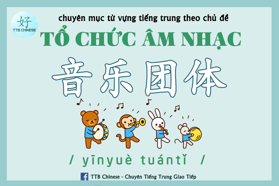 Read more about the article Từ vựng tiếng Trung chủ đề Tổ chức âm nhạc (Nhóm nhạc, ban nhạc)